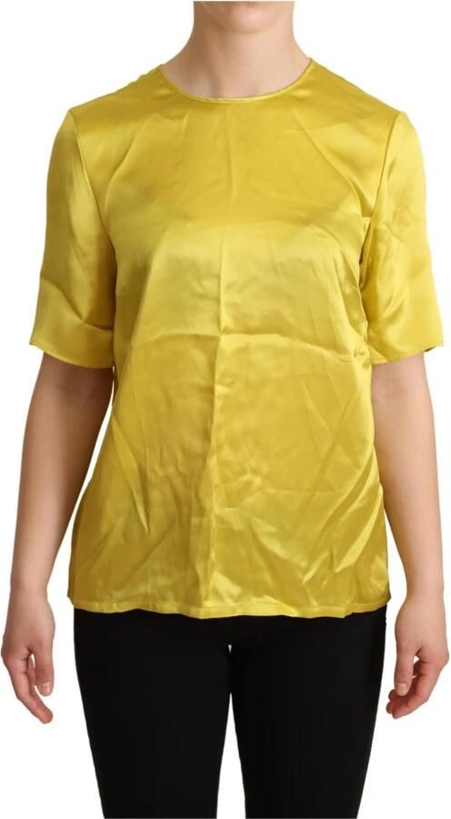 D&G Overhemd D&G Dolce Gabbana Zijden Blouse Korte Mouwen - Foto 4