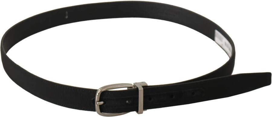Dolce & Gabbana Elegante zwart canvas en leren riem Black Heren - Foto 4