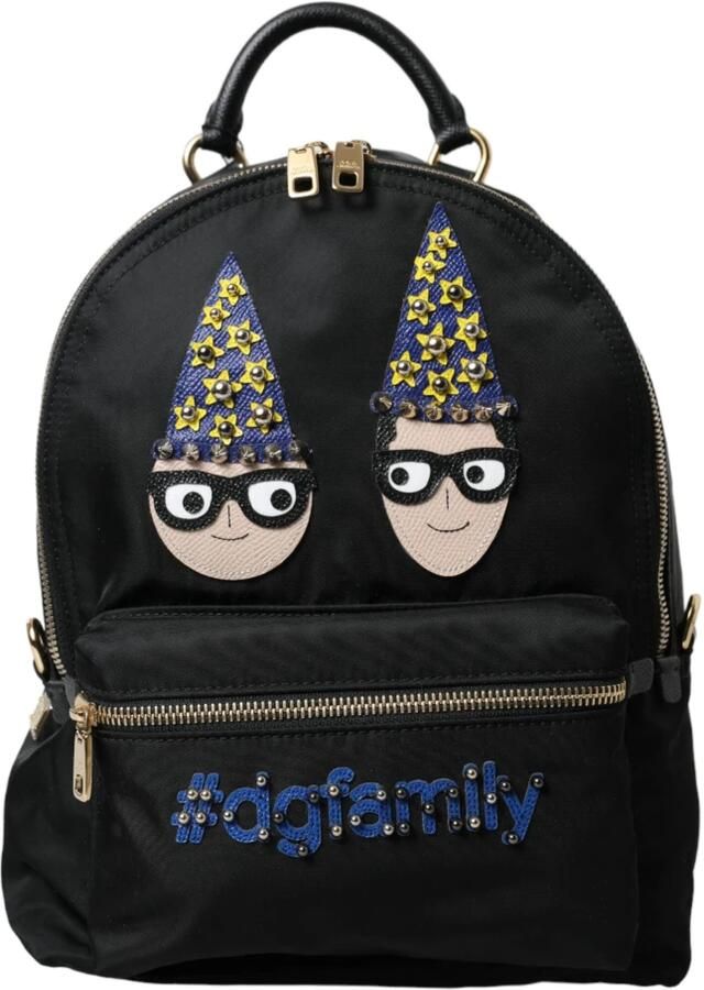 Dolce & Gabbana Elegante Zwart-Goud Detail Rugzak Black Dames - Foto 8