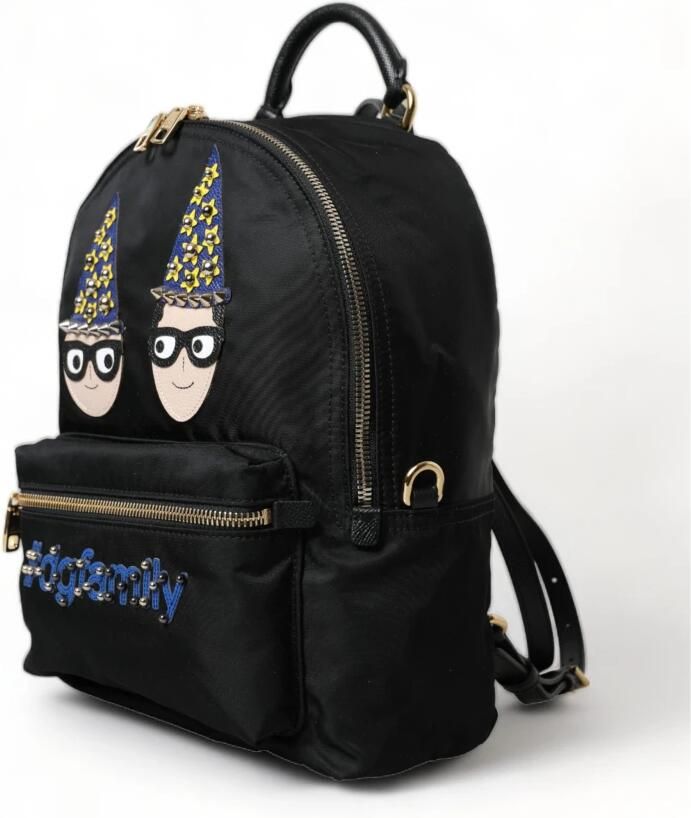 Dolce & Gabbana Elegante Zwart-Goud Detail Rugzak Black Dames - Foto 5