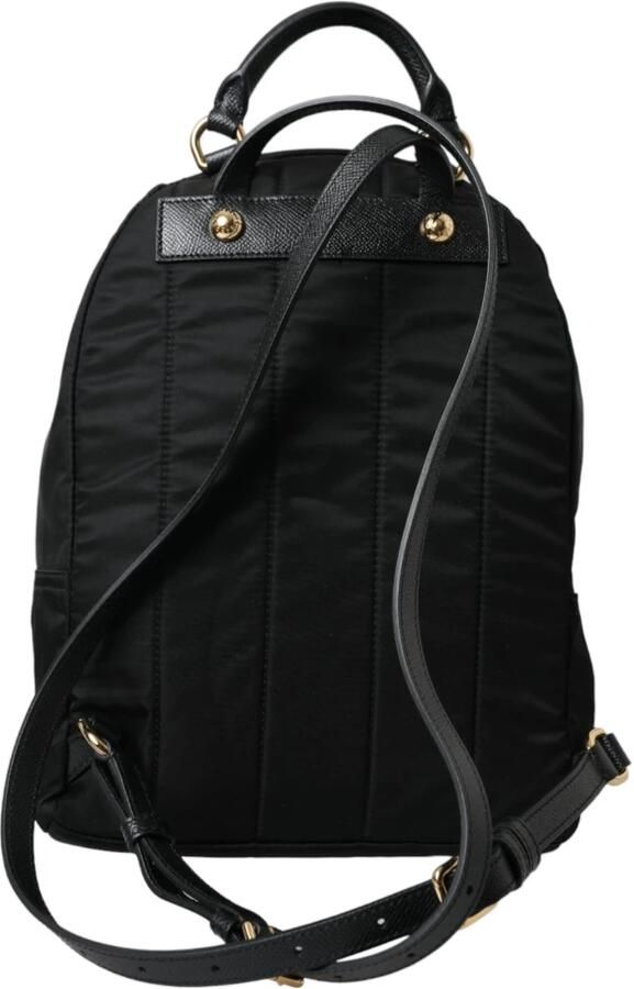 Dolce & Gabbana Elegante Zwart-Goud Detail Rugzak Black Dames - Foto 6