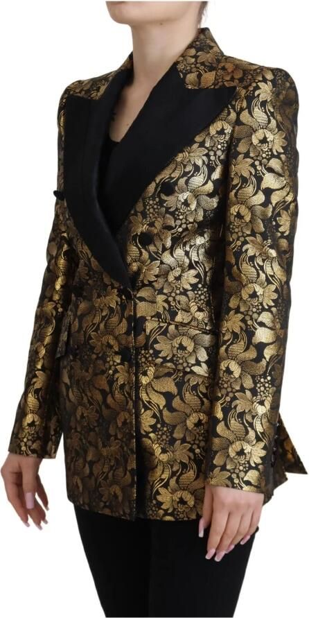 Dolce & Gabbana Elegante zwart-gouden bloemen jacquard blazer Black Dames - Foto 3