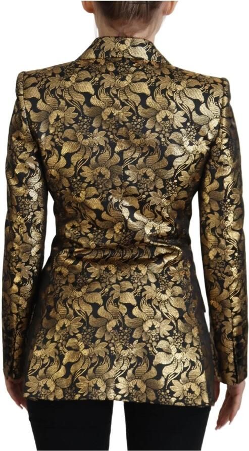 Dolce & Gabbana Elegante zwart-gouden bloemen jacquard blazer Black Dames - Foto 2