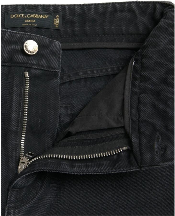 Dolce & Gabbana Elegante Zwarte High-Waisted Stretch Jeans Black