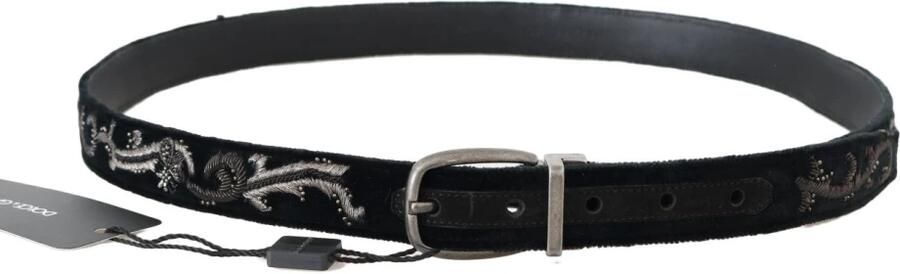 Dolce & Gabbana Elegante zwarte katoen-leren riem voor heren Black Heren - Foto 7