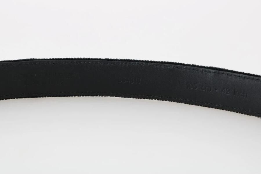 Dolce & Gabbana Elegante zwarte katoen-leren riem voor heren Black Heren - Foto 3