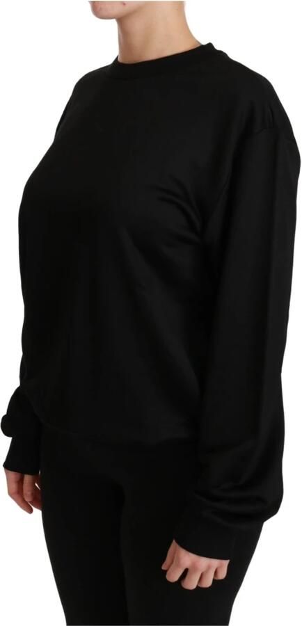 D&G Sweater D&G Dolce Gabbana TSH4422 zwarte trui met ronde hals - Foto 3