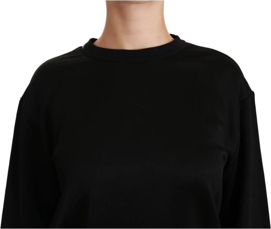 D&G Sweater D&G Dolce Gabbana TSH4422 zwarte trui met ronde hals