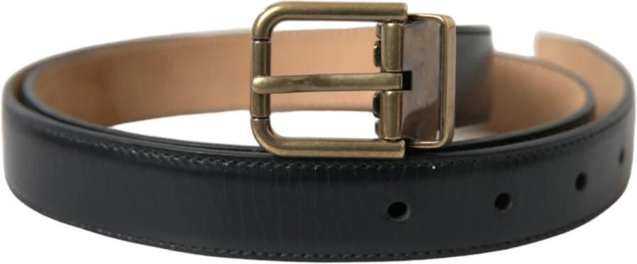 Dolce & Gabbana Elegante zwarte leren riem Black Heren - Foto 5