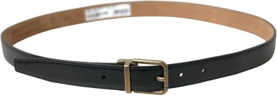 Dolce & Gabbana Elegante zwarte leren riem Black Heren - Foto 4