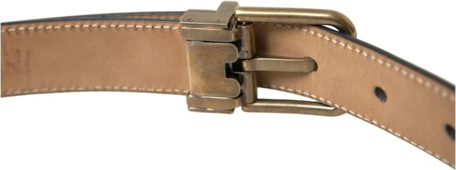 Dolce & Gabbana Elegante zwarte leren riem Black Heren - Foto 3