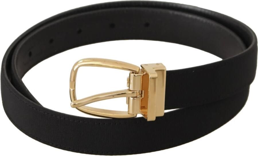 Dolce & Gabbana Italiaanse Leren Riem Zwart Elegant Stijl Black Heren - Foto 2