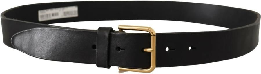 Dolce & Gabbana Elegante zwarte leren riem met metalen gesp Black Heren - Foto 2