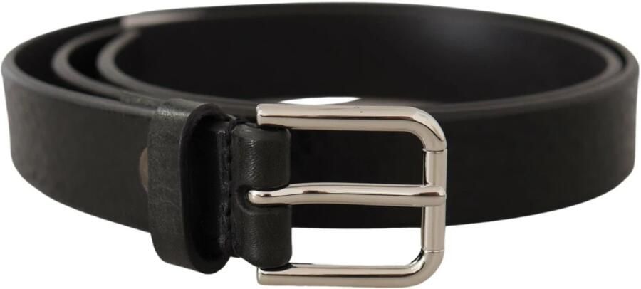 Dolce & Gabbana Elegante zwarte leren riem met metalen gesp Black Unisex - Foto 6