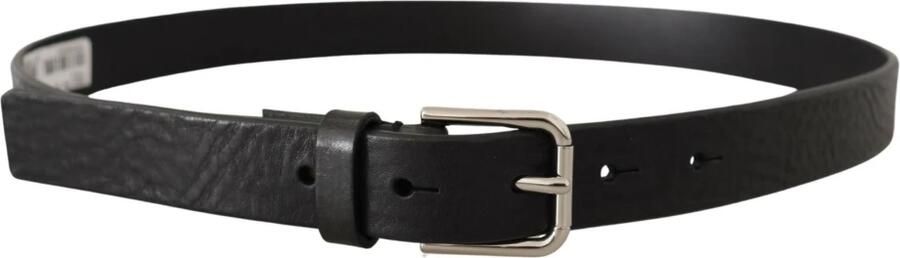 Dolce & Gabbana Elegante zwarte leren riem met metalen gesp Black Unisex - Foto 5