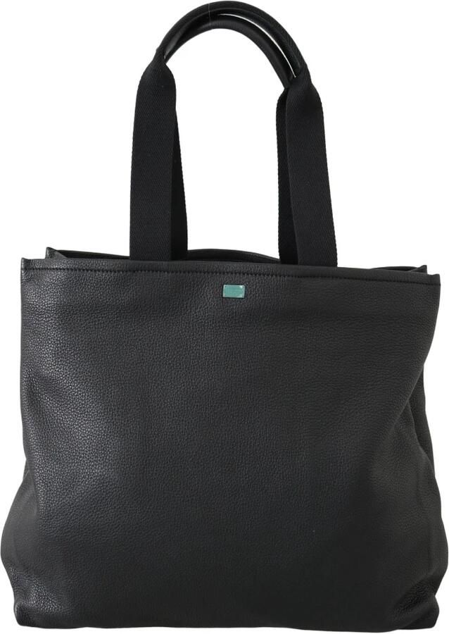Dolce & Gabbana Prachtige Zwarte Leren Reiswinkel Gym Tote Tas Black Dames - Foto 2