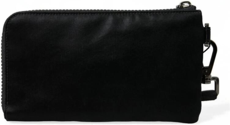 Dolce & Gabbana Elegante zwarte nylon-ledertas met zilveren details Black Dames - Foto 5