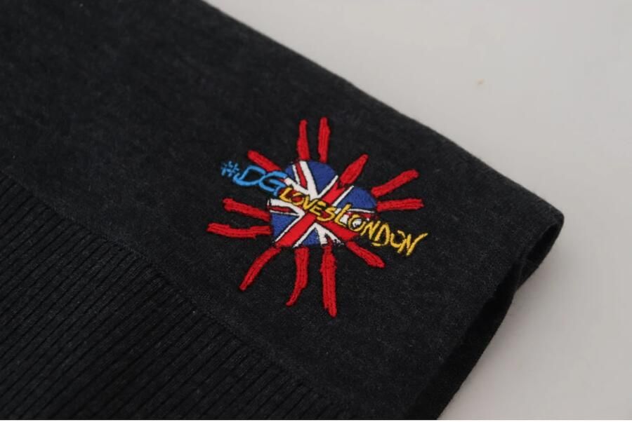 Dolce & Gabbana Elegante Zwarte Wollen Omslagdoek Black Unisex - Foto 2