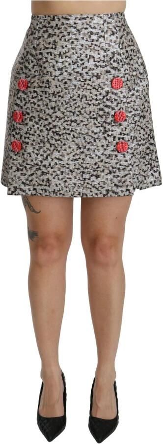 Dolce & Gabbana Exquise zwarte versierde hoge taille rok Black Dames - Foto 5