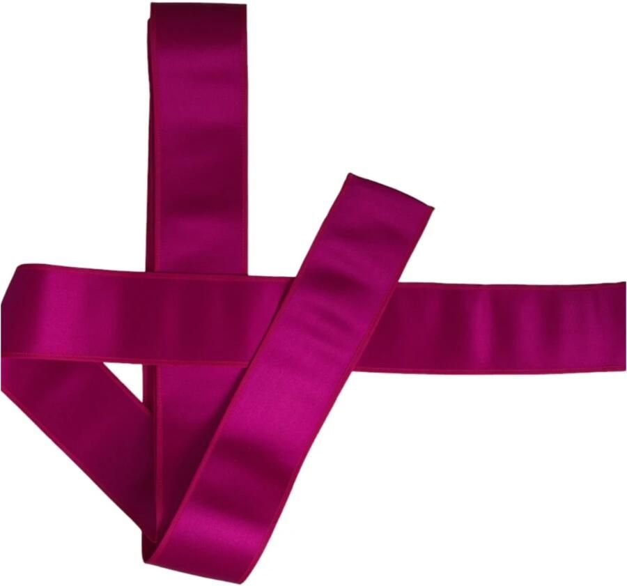 Dolce & Gabbana Fuchsia Roze Zijden Taille Riem Pink Dames