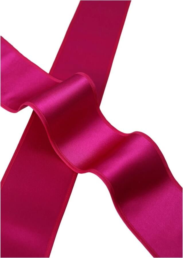 Dolce & Gabbana Fuchsia Roze Zijden Taille Riem Pink Dames - Foto 2