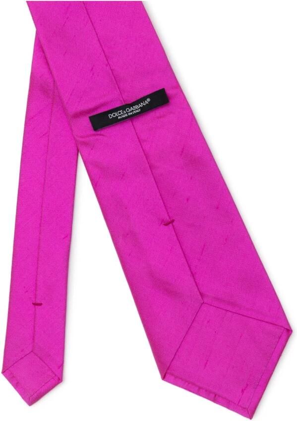 Dolce & Gabbana Fuchsia Zijden Stropdas Pink Heren - Foto 3