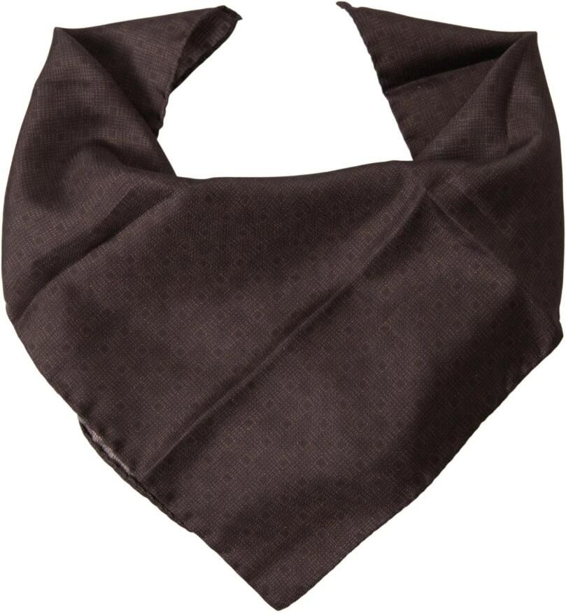 Dolce & Gabbana Bruin Patroon Zijden Zakdoek Sjaal Brown Heren