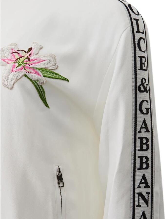 Dolce & Gabbana Wit Geborduurd Sweatshirt met Rits White Dames - Foto 3
