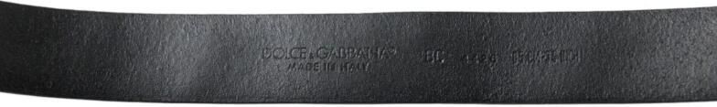 Dolce & Gabbana Luxe Gegraveerd Logo Leren Taille Riem Black Dames - Foto 4