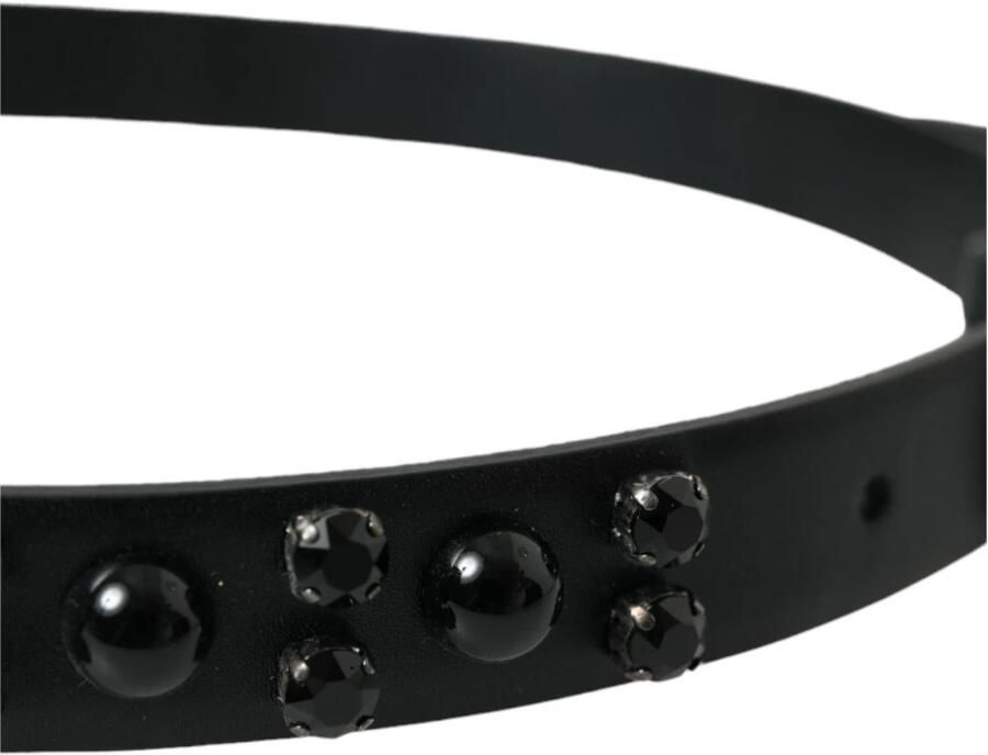 Dolce & Gabbana Luxe Gegraveerd Logo Leren Taille Riem Black Dames - Foto 3