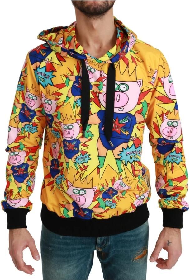Dolce & Gabbana Gele hoodie met varkensmotief Multicolor Heren - Foto 7