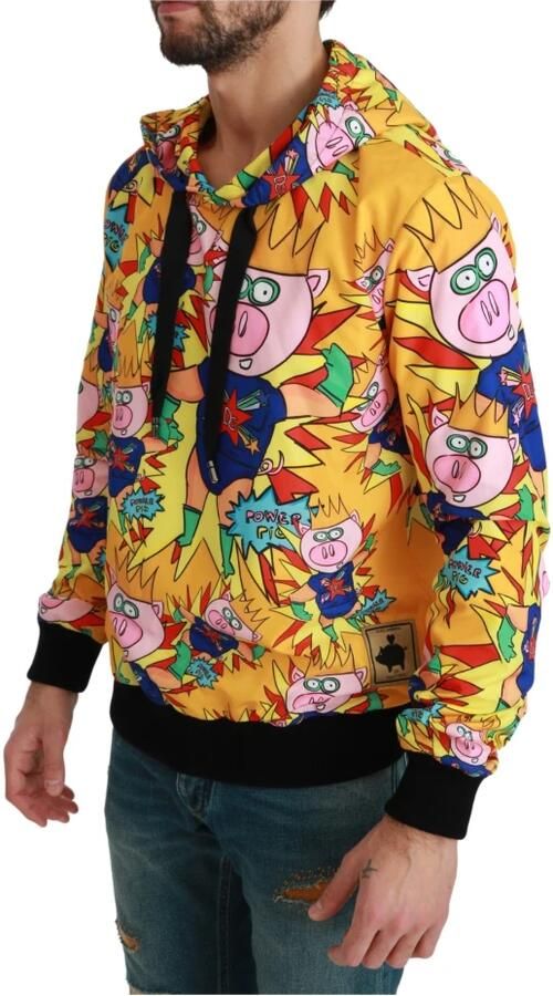 Dolce & Gabbana Gele hoodie met varkensmotief Multicolor Heren - Foto 5