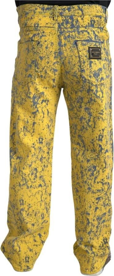 Dolce & Gabbana Designer Straight Denim Jeans in Geel Yellow Heren - Foto 2