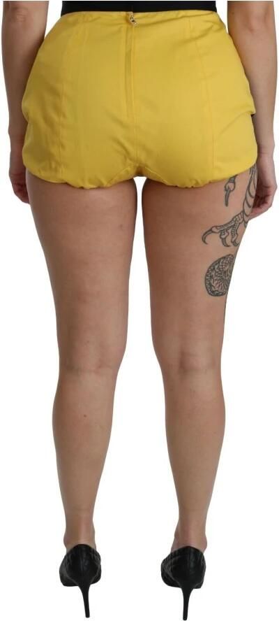 Dolce & Gabbana Gele Zwarte Kristal Geborduurde Shorts met Hoge Taille Multicolor Dames - Foto 2