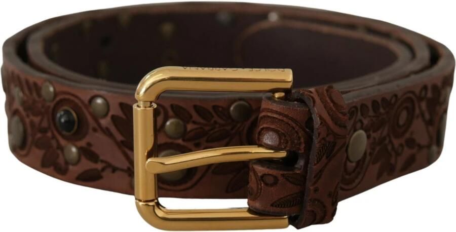 Dolce & Gabbana Zwarte kalfsleren riem met gegraveerd logo en metalen gesp Black - Foto 12