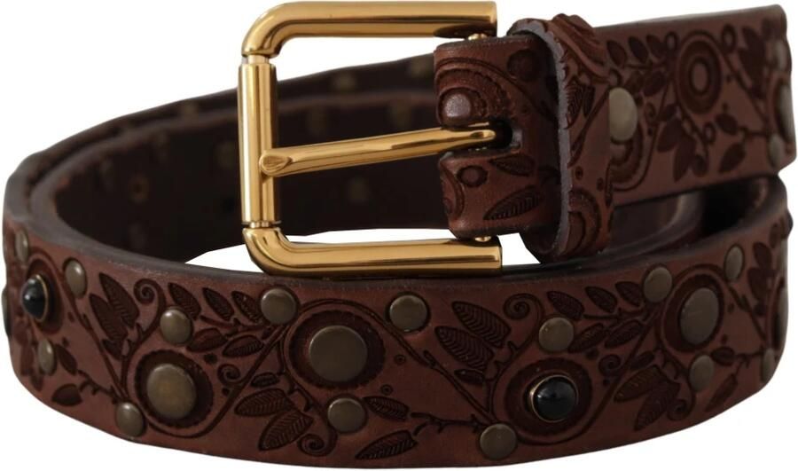 Dolce & Gabbana Zwarte kalfsleren riem met gegraveerd logo en metalen gesp Black - Foto 9