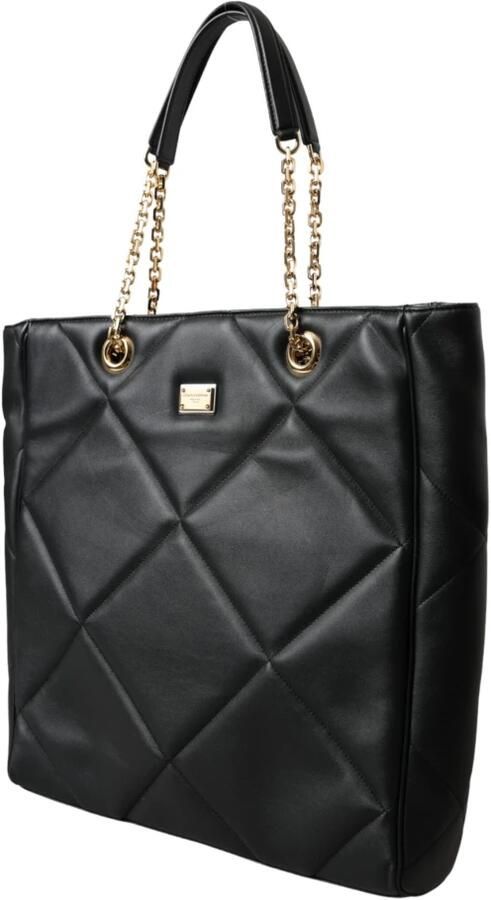 Dolce & Gabbana Gestikte Jungle Shopper Tote Tas Black Dames - Foto 5