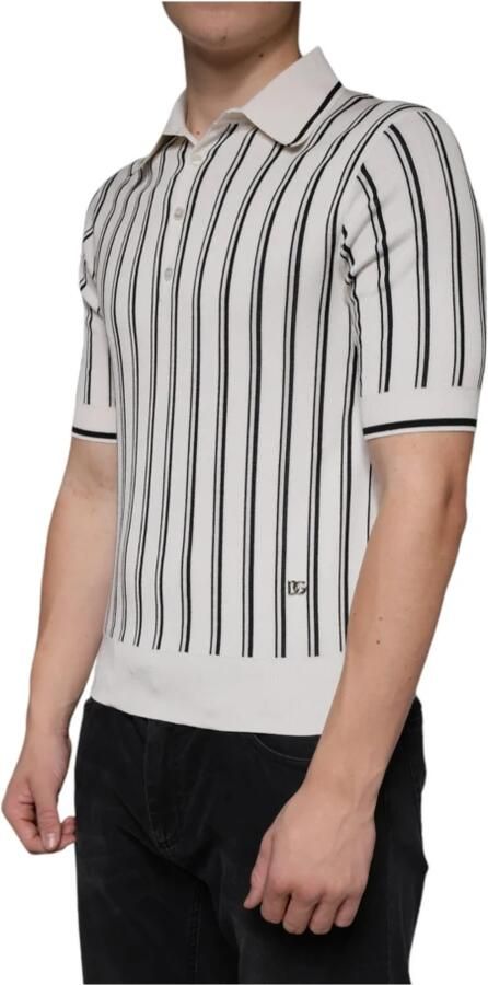 Dolce & Gabbana Gestreept Polo T-shirt met Logodetails White Heren - Foto 5