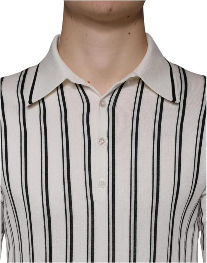 Dolce & Gabbana Gestreept Polo T-shirt met Logodetails White Heren - Foto 3