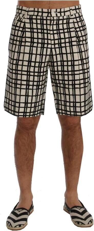 Dolce & Gabbana Elegante Gestreepte Katoenen Shorts Black Heren - Foto 6