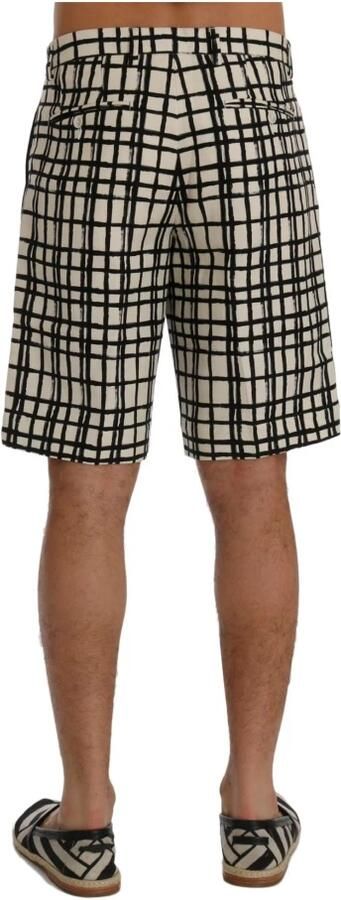 Dolce & Gabbana Elegante Gestreepte Katoenen Shorts Black Heren - Foto 5
