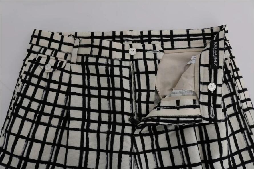 Dolce & Gabbana Elegante Gestreepte Katoenen Shorts Black Heren - Foto 3