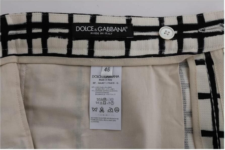 Dolce & Gabbana Elegante Gestreepte Katoenen Shorts Black Heren - Foto 2
