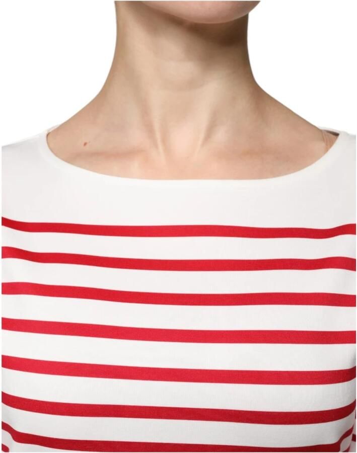 Dolce & Gabbana Gestreepte Logo Longsleeve Top Multicolor Dames