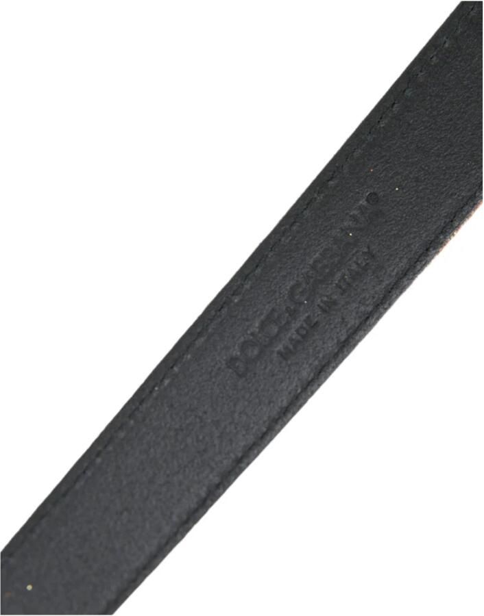 Dolce & Gabbana Glitter Metalen Gesp Riem Yellow Dames - Foto 2