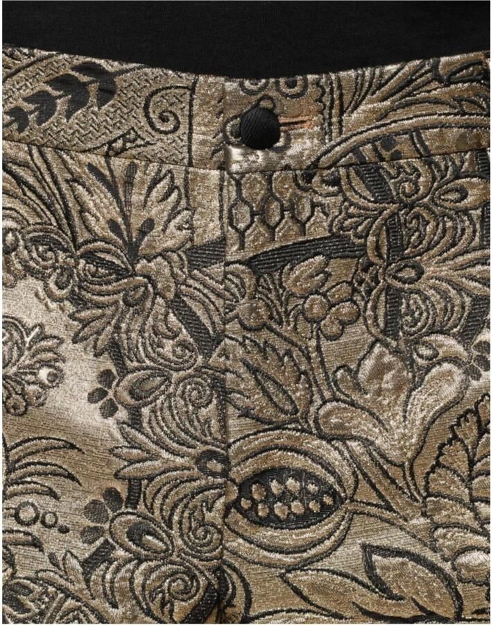 Dolce & Gabbana Gouden Bloemen Jacquard Pantalon Yellow Heren - Foto 2