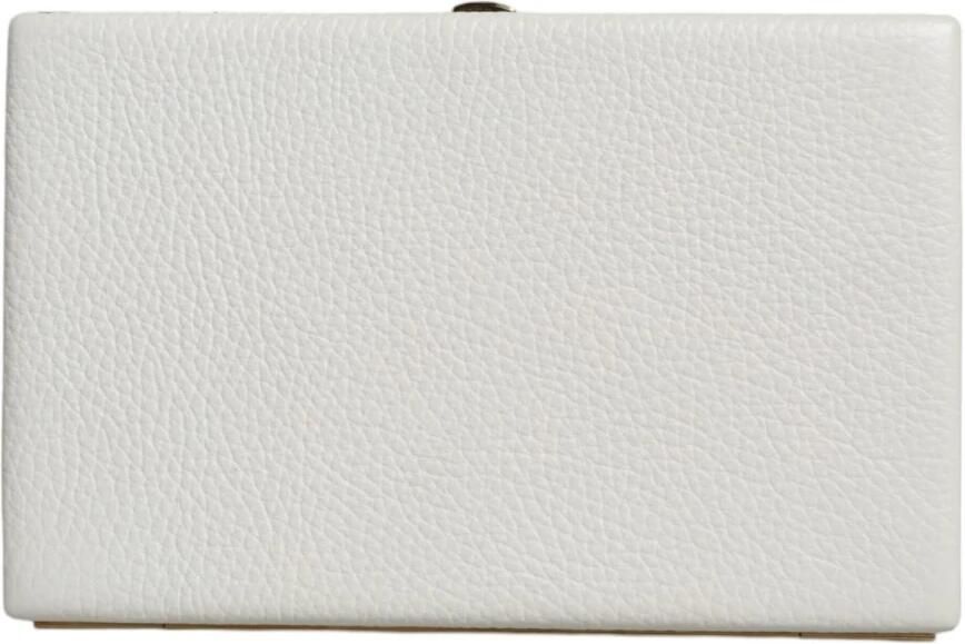 Dolce & Gabbana Gouden Frame Leren Clutch Tas White Dames - Foto 5