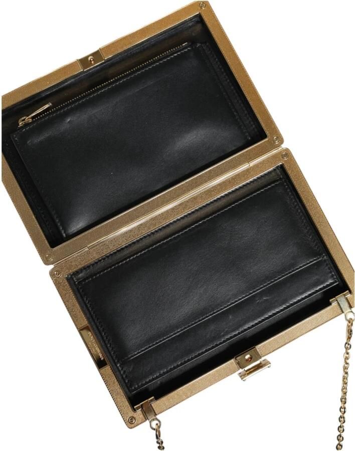 Dolce & Gabbana Gouden Frame Mini Crossbody Tas met Kaartsleuven Brown Dames - Foto 3