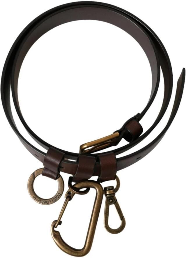 Dolce & Gabbana Gouden Gesp Leren Riem Stijlvolle Mannen Brown Heren - Foto 3