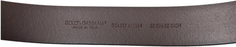 Dolce & Gabbana Gouden Gesp Leren Riem Stijlvolle Mannen Brown Heren - Foto 5